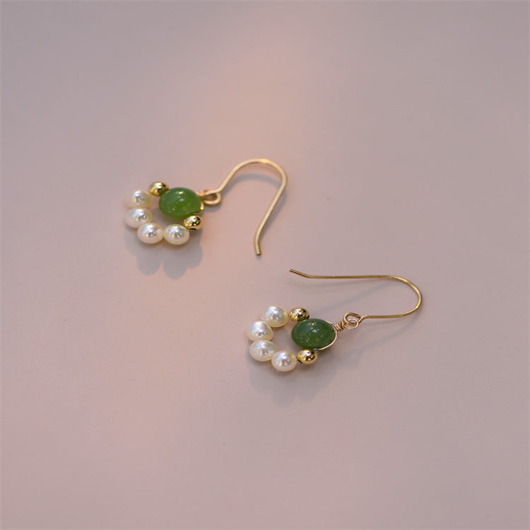 Emerald Green Jade Earrings